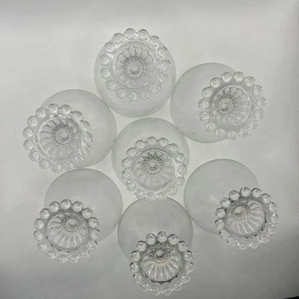 7 Anchor Hocking Berwick Boopie Clear Sherbet Dessert Cups